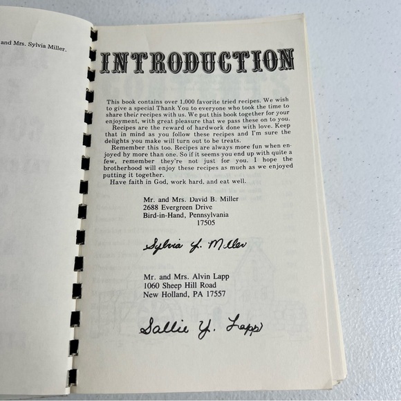 Vintage Lancaster County Amish Cookbook Pennsylvania Dutch Recipe 1982 Cook Book - Picture 9 of 11